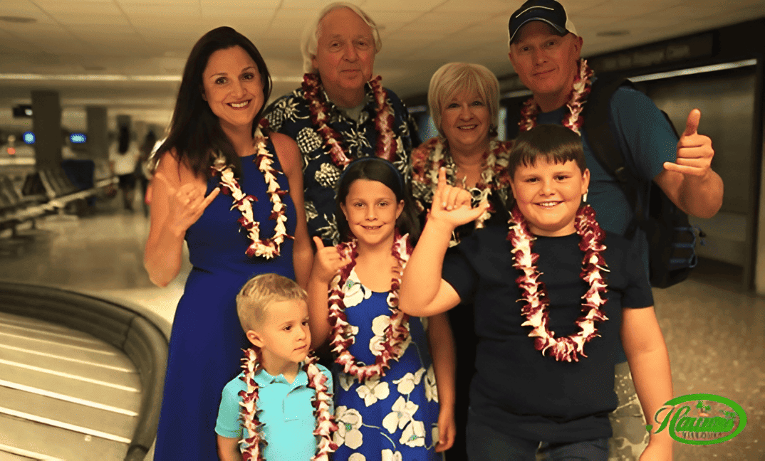 Honolulu Airport Lei Greeting